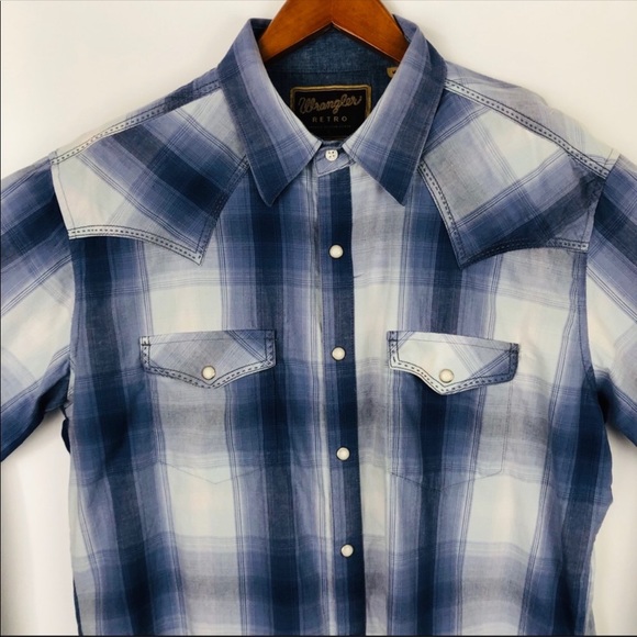 Retro Plaid Long Sleeve Western Pearl Snap Shirt - Picture 2 of 8